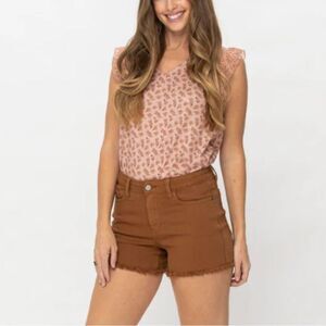 Judy Blue Shorts Brown Cut Off Size Extra Large